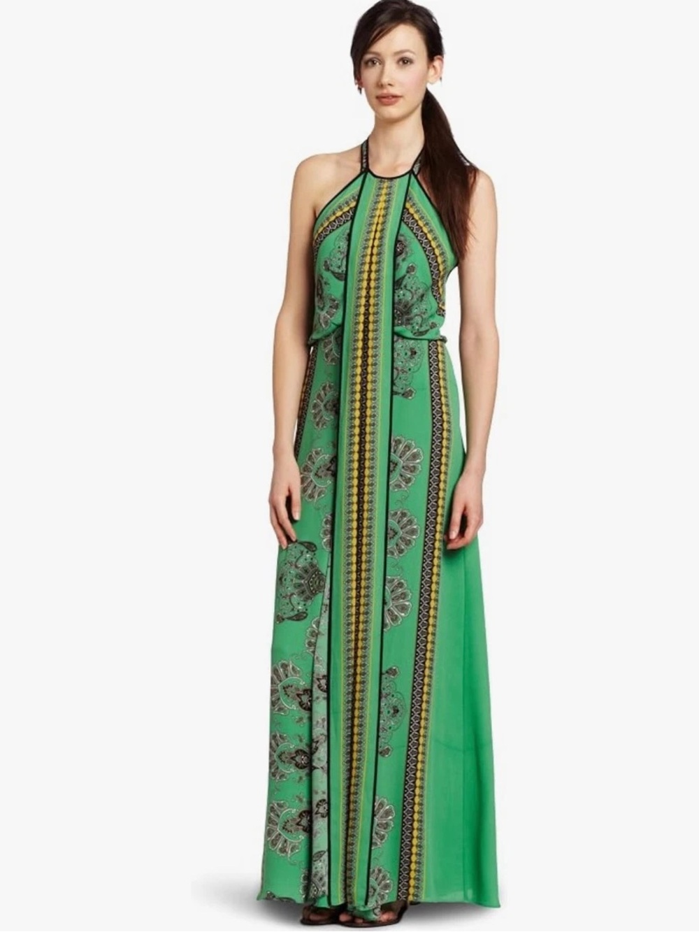 BNWT BCBGMaxAzria “Arlenis” Halter Maxi Dress